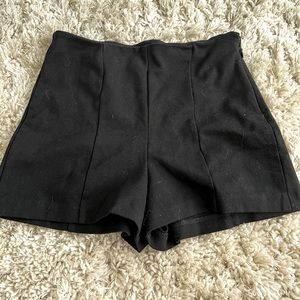 Black High Waisted Stretchy Shorts
